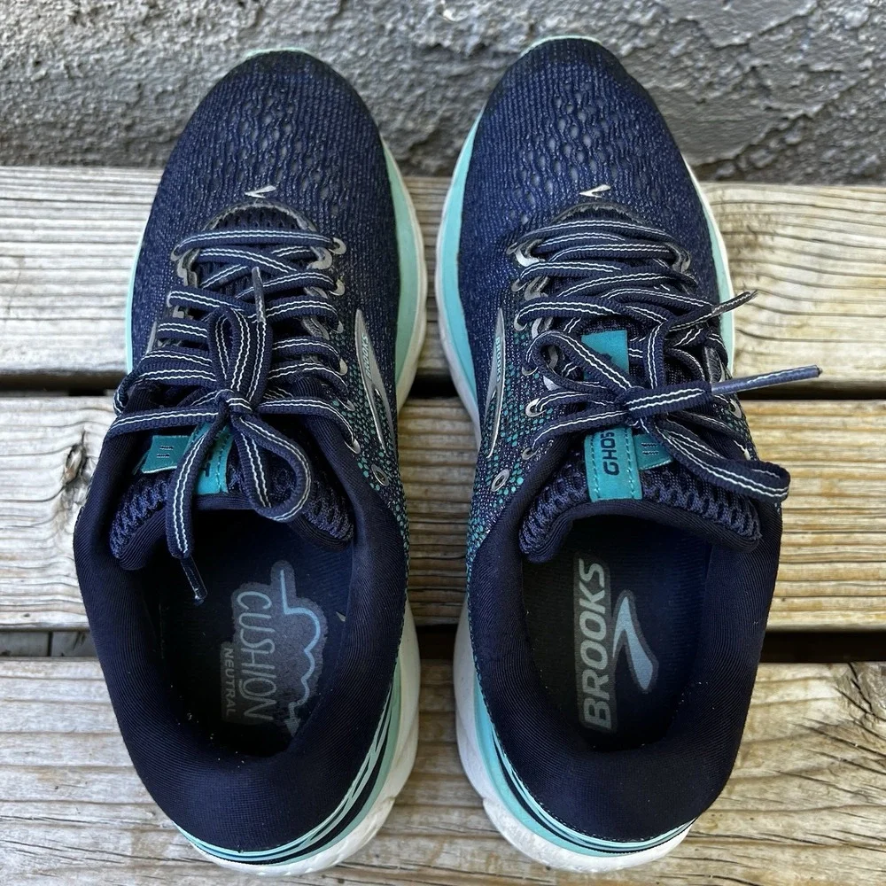 Brooks Shoes Women Size 9 Ghost 11 Blue Running Lace Up